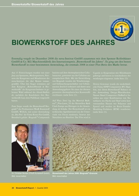 Biowerkstoff des Jahres 2008 - bei Barkcloth