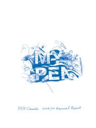 membership committee report - PEN Canada