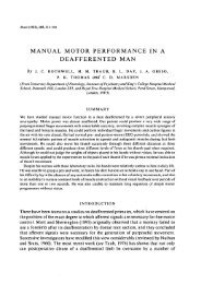 manual motor performance in a deafferented man - Free