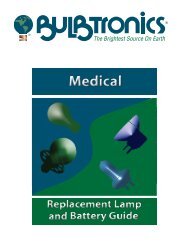 Medical Bulb/Lamp Guide, Bulbtronics - Infolab