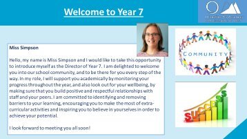 Year 7 Tutor Welcome