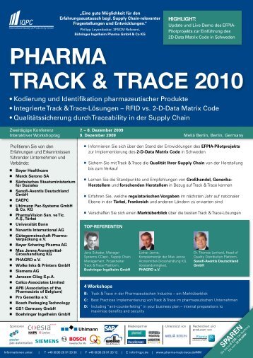 PHARMA TRACK & TRACE 2010 - Wolke Inks & Printers