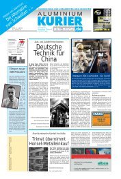 Deutsche Technik für China - Alu-News