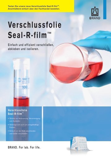 Aktion: Verschlussfolie Seal-R-film von Brand