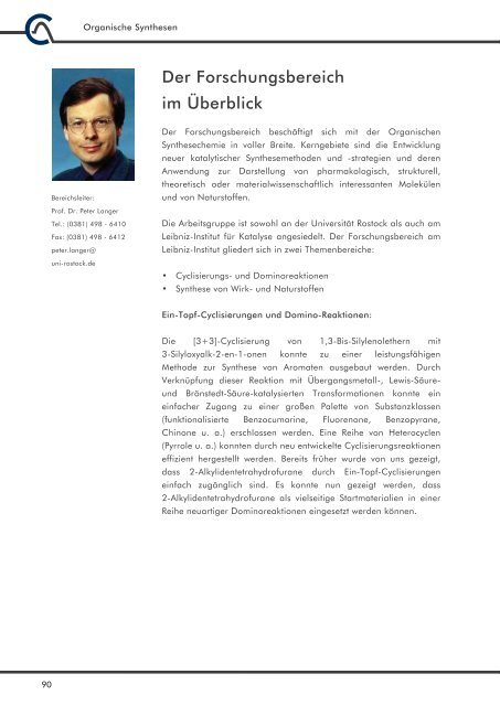 Jahresbericht 2007 - Leibniz-Institut für Katalyse