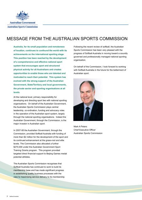 Softball Australia - Australian Sports Commission