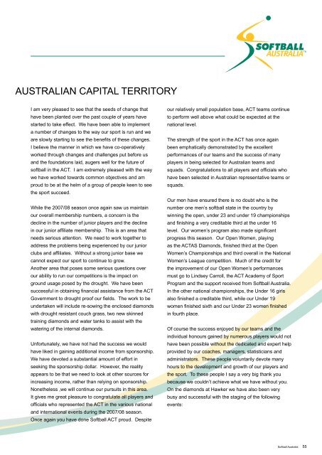 Softball Australia - Australian Sports Commission