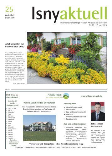 Isny Aktuell 17.06.2020