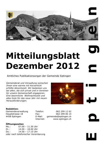 Mitteilungsblatt Dezember 2012 - Eptingen