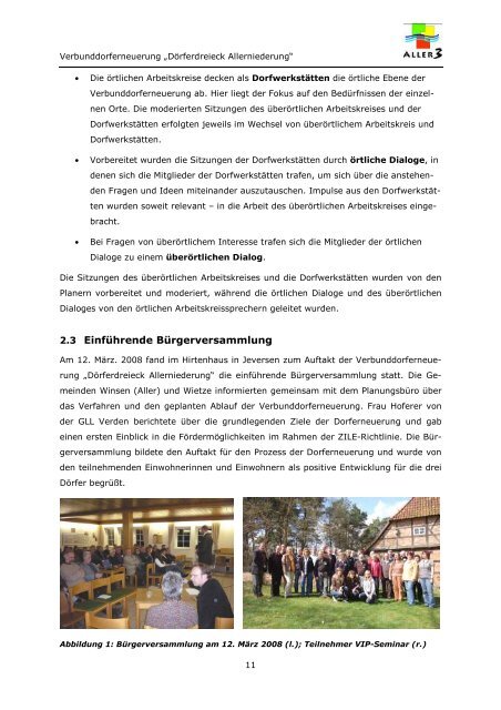 VDE Dörferdreieck Allerniederung Bericht - Gemeinde Winsen (Aller)