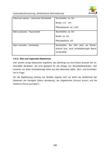 VDE Dörferdreieck Allerniederung Bericht - Gemeinde Winsen (Aller)