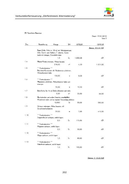 VDE Dörferdreieck Allerniederung Bericht - Gemeinde Winsen (Aller)