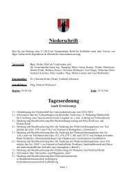 Niederschrift Tagesordnung - Gemeinde Reith bei Kitzbühel