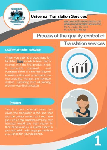 Quality control of translation services Universal Translations