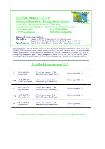 Programm Jahrestermine 01.2012