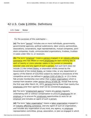 42 U.S. Code § 2000e - Definitions