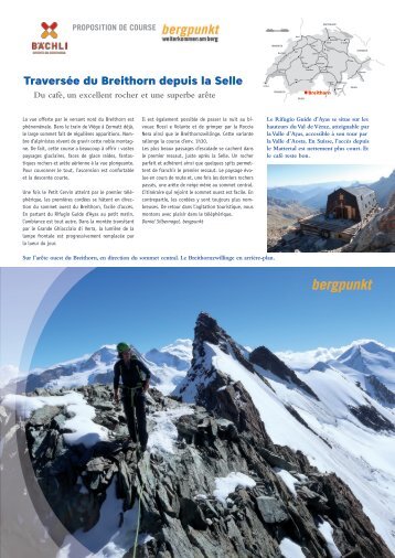Proposition de Course 06.2020 –Traversée du Breithorn depuis la Selle