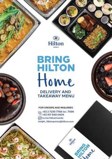 Bring Hilton Home Delivery and Takeaway Menu
