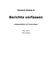 Deutsch Klasse 8 Berichte verfassen