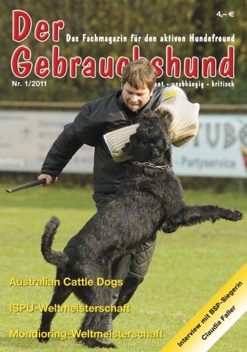 Der Gebrauchshund 1/2011 - con todos los santos