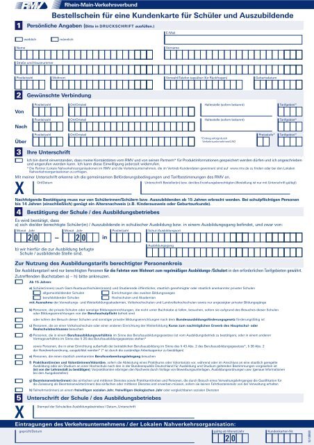 Bestellschein RMV-Kundenkarte - Rheingau-Taunus ...