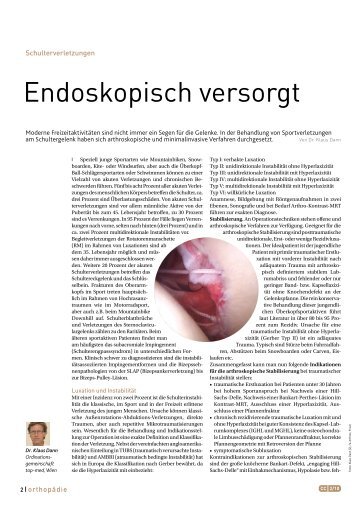 Endoskopisch versorgt - Dr. Klaus Dann