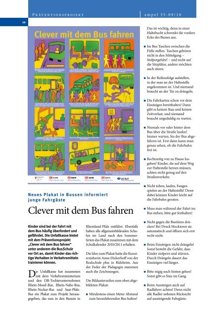 Ampel-Ausgabe 35, September 2010 - Unfallkasse Rheinland-Pfalz