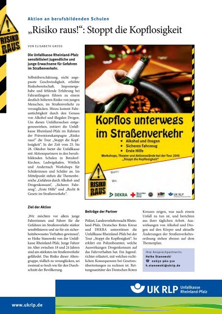 Ampel-Ausgabe 35, September 2010 - Unfallkasse Rheinland-Pfalz