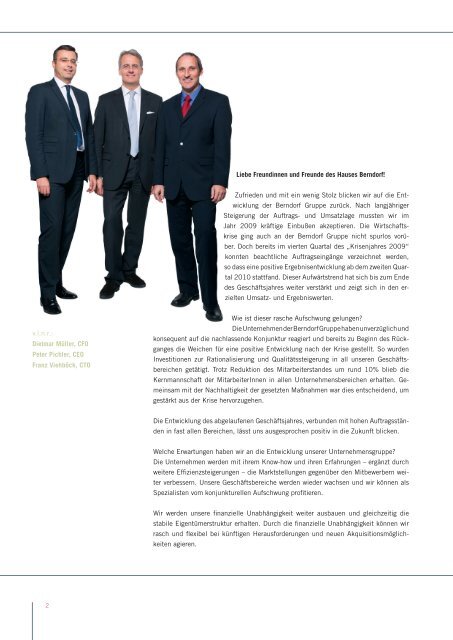 Bericht 2010 als PDF - in der Berndorf AG