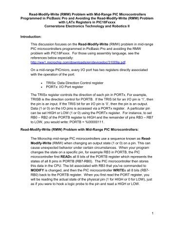 Read-Modify-Write (RMW) Problem with - Cornerstone-robotics.org