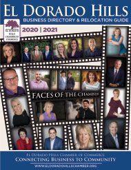 2020/2021 El Dorado Hills Chamber of Commerce Business Directory & Relocation Guide