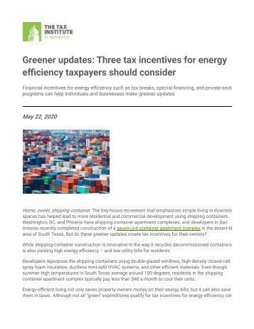 Greener updates _Incentives-for-energt-efficiency