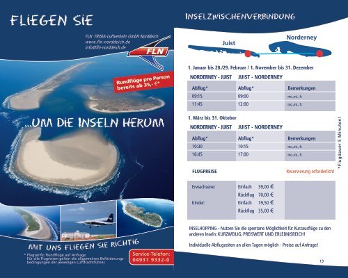DIE INSELFLIEGER - FLN FRISIA-Luftverkehr GmbH Norddeich
