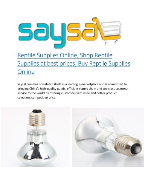 reptile supplies online
