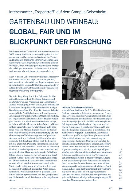 Journal Hochschule RM - Hochschule RheinMain