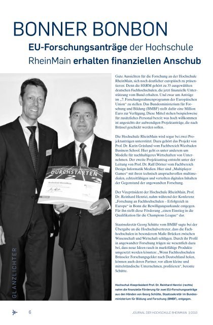 Journal Hochschule RM - Hochschule RheinMain