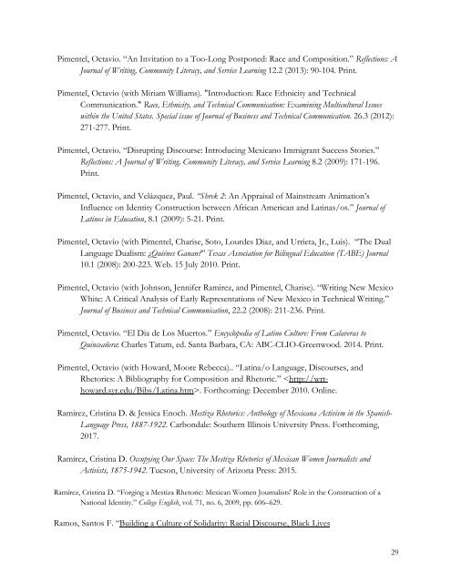 NCTE / CCCC Latinx Caucus Bibliography