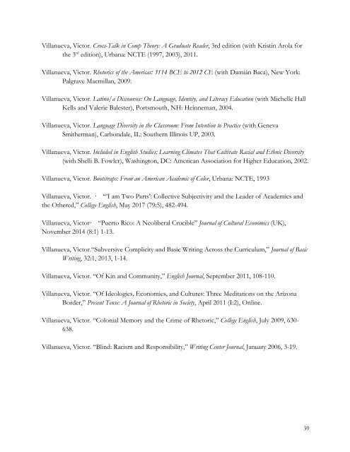 NCTE / CCCC Latinx Caucus Bibliography