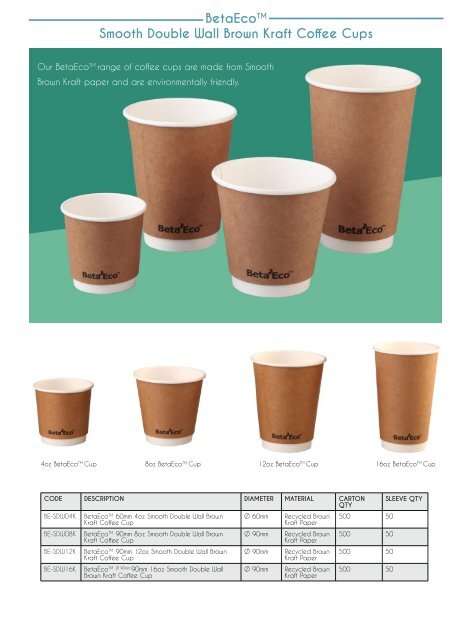 Coffee Cups Range