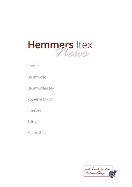 Hemmers Itex_Neuheiten_DE