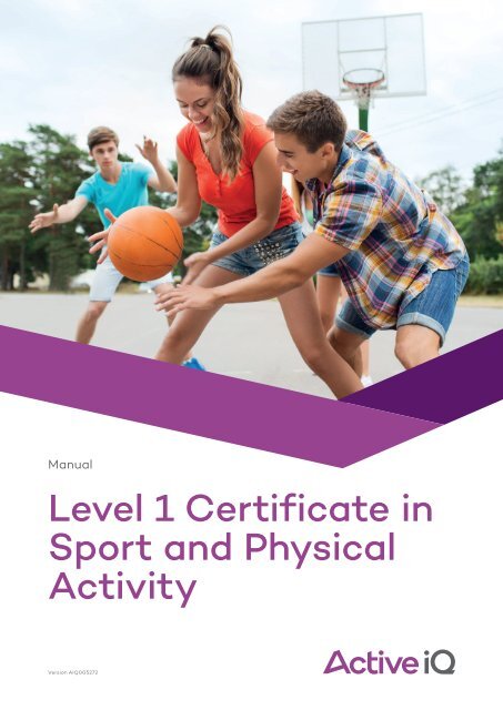 Active IQ Level 1 Certificate in Sport and Physical Activity (sample manual)