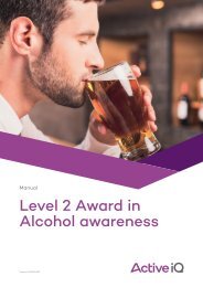 Active IQ Level 2 Award in Alcohol Awareness (sample manual)