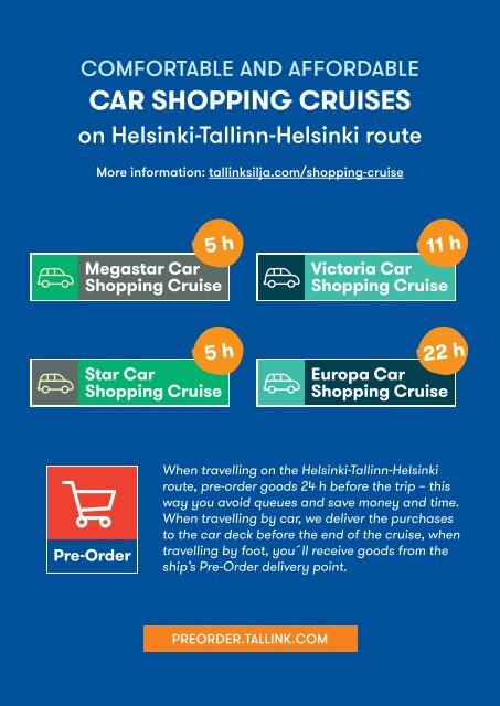 *Tallink Duty Free Shopping catalogue duty-paid routes