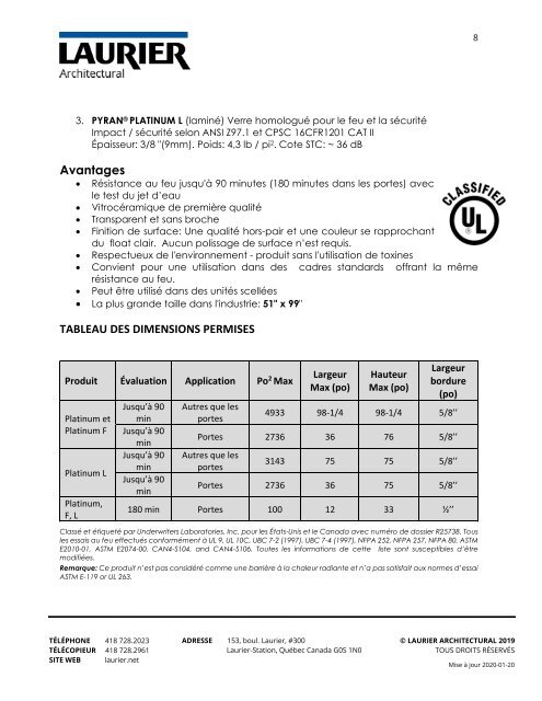 Cartable Laurier Architectural 2020 -