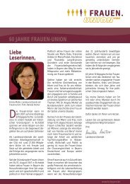 60 JAHRE FRAUEN-UNION - Frauen-Union der CSU