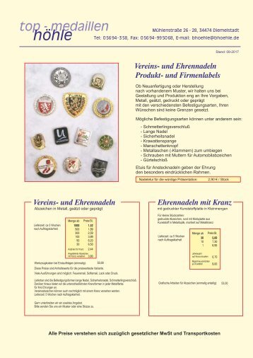 Anstecknadeln - Pins - Metallabzeichen (K)