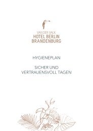 Hygieneplan Hotel Berlin Brandenburg