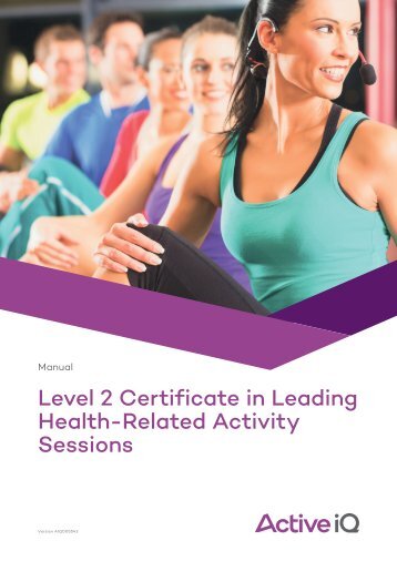 Active IQ Level 2 Certificate in Leading Health-Related Activity Sessions (sample manual)
