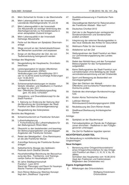 Amtsblatt Nr. 33/2010 S. 657 - 680 (pdf - Frankfurt am Main