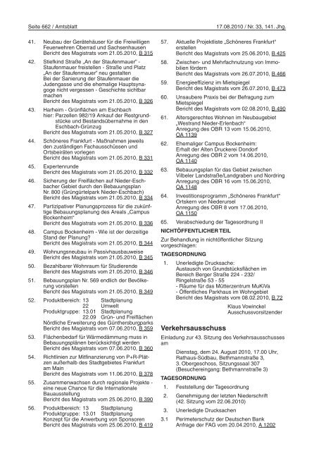 Amtsblatt Nr. 33/2010 S. 657 - 680 (pdf - Frankfurt am Main
